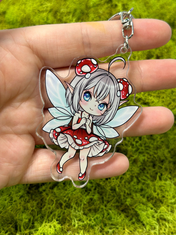 Fungi Fairy Acrylic Keychain