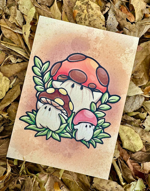 Merry Mushling Mini Print